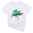 thumbnail image 2 of T-shirt de la Saint-Patrick pour Femmes, Col Rond, Manches Courtes, Imprimé Arbre de Noël, 2 of 4