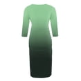thumbnail image 4 of Tranfacy Women's Solid Color Ribbed Maternity Dress Long Sleeve V Neck Maxi Bodycon Dress Great for Maternity Outfit, 4 of 4