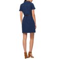 thumbnail image 3 of INSPIRE CHIC Robe-Chemise en Denim pour Femme Col Chemise Manches Courtes Ceinturée Boutonnée Robes en Jean Bleu TG, 3 of 5