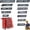 Black, variant on Set of 12 magnetic toolbox labels, 3D printed toolbox labels, reusable labels, universal toolbox organizing accessories, suitable for steel toolboxes, tool carts, drawers, and cabinets.,Red