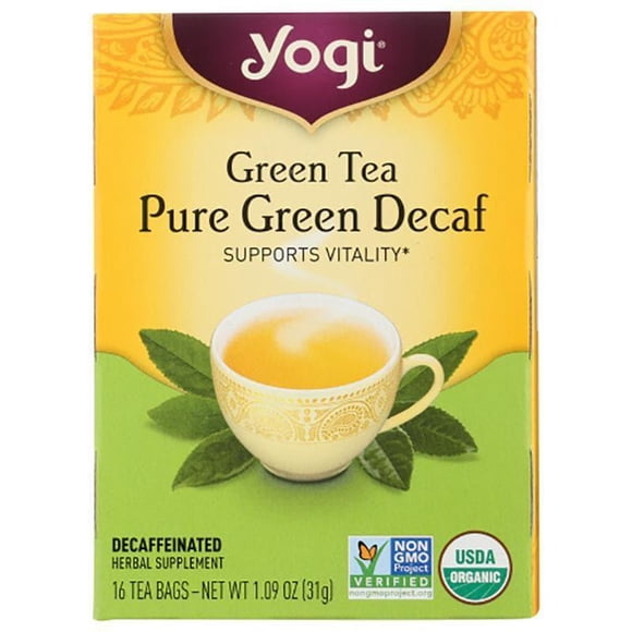 Yogi Tea - Thé Vert Décaféiné, 16 Sachets, 1,1 oz