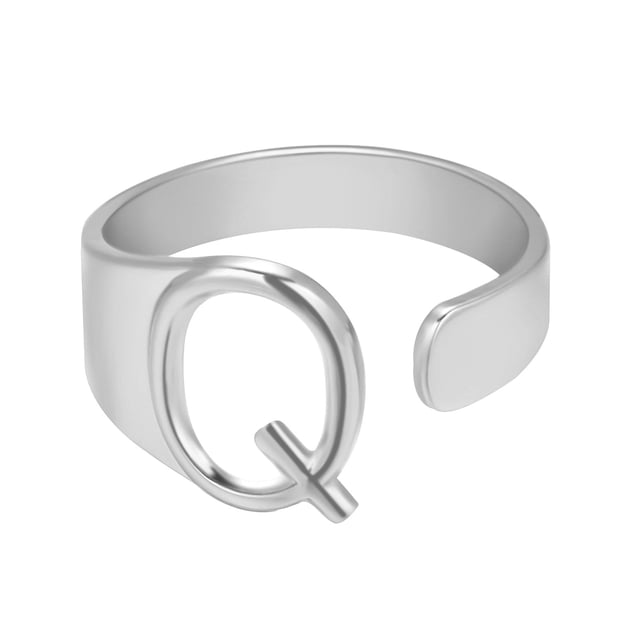 EGNMCR Rings Fashion Couple Ring Twenty Six English Letter Open Ring Couple Jewelry Letter ring