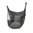 thumbnail image 2 of Chaise Hamac Chaise Suspendue en Corde pour Extérieur Intérieur Siège de Hamac de Camping Robuste Gris, 2 of 9