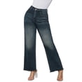 thumbnail image 1 of jovati Spring and Summer New Solid Button Zipper Straight Denim Fashion Casual Jeans Pants, 1 of 7