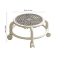 thumbnail image 3 of Grey Breathable Rolling Stool With 360 Degree Wheels 26 X 26 X 19 Inches Mesh Design Swivel Seat For Home Office Compact Mobile Stool Lightweight Portable Seat Space Saving Ergonomic Desig, 3 of 6