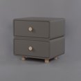 thumbnail image 3 of CBD020 - Cream Air Bedside Cabinet Nightstand with Two Storage, 3 of 4
