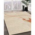 thumbnail image 3 of Ahgly Company Tapis d'Intérieur Lavables à la Machine, Carrés, Style Transitionnel, Mocassin Beige, Tapis de Zone, 5 Pieds Carré, 3 of 7