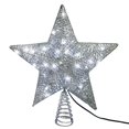 thumbnail image 1 of Kurt S. Adler JEL0317 10 in. 45-Light 5 Point LED Silver Star Treetop, 1 of 4