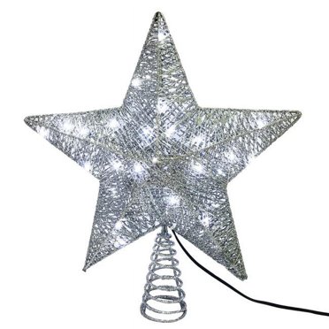 Kurt S. Adler JEL0317 10 in. 45-Light 5 Point LED Silver Star Treetop