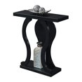 thumbnail image 2 of Convenience Concepts Newport Table Console en Éponge B avec Tablette, Noir, 2 of 2