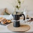 thumbnail image 2 of Grosche Milano 6-cup Espresso Maker with Frother, Black, 2 of 6