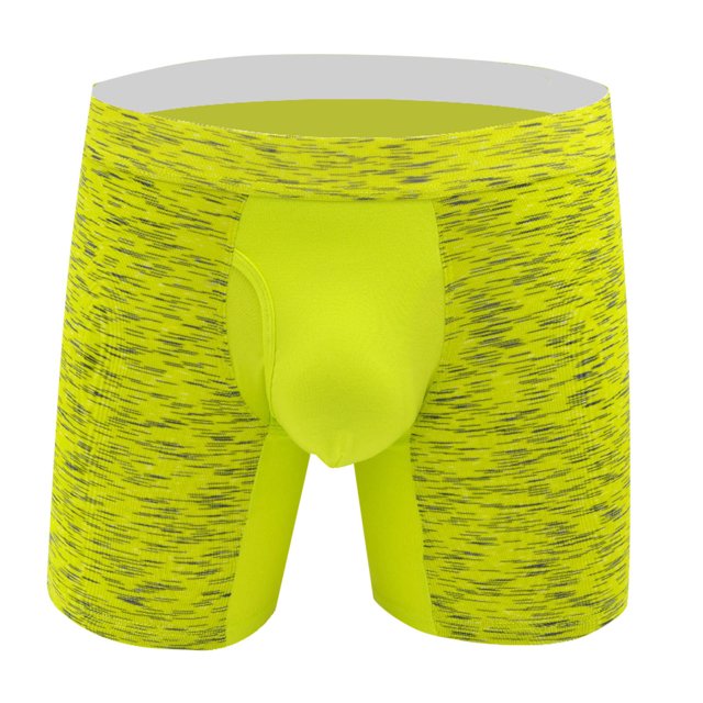 zbxnLI Men's Boxer Briefs Stretch Long Leg Compression Underwear Breathable Comfort Soft Underpants with Fly