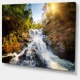 thumbnail image 2 of Waterfall through the Forest - Landscape Canvas Art Print, 2 of 3