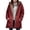 Red, variant on yardsong Shearling Zip - up Women's Sherpa Jacket Casual Fleece Hooded Faux Suede Winter Warm Coat with Pockets Red,XL