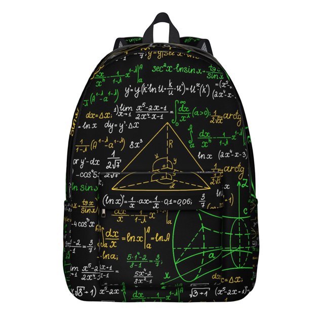 Scientific Formula School Backpack, Experiment Design, Biology Student School Bag, Science Classroom Travel Daypack