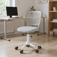 thumbnail image 1 of Homy Casa Ergonomic Office Stool Adjustable Swivel with Height Control and Rolling Base for Home Workspace Study Room and Temporary Office Seating, 1 of 5