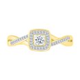 thumbnail image 2 of DGOLD Bague de Promesse en Or Jaune 10 Kt avec Diamant Blanc Rond (1/5 cttw), 2 of 3