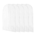 thumbnail image 1 of Unique Bargains 5 Pcs Dustproof Zipper Garment Bag Clear, White 39.37in, 1 of 6