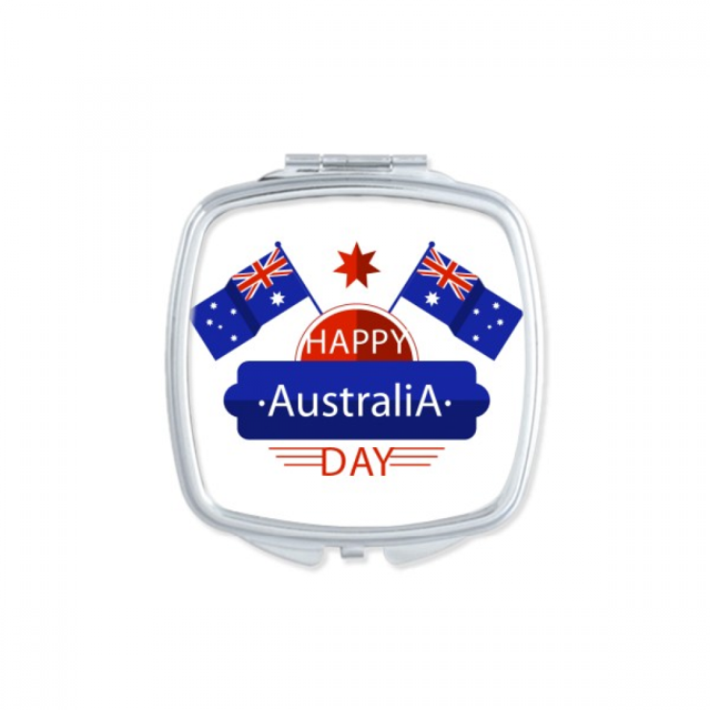 Australia Flavor Happy Flag and Star Mirror Portable Compact Pocket Makeup Double Sided Glass