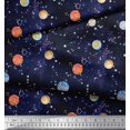 thumbnail image 3 of Soimoi Silk Fabric Planet Galaxy Decor Fabric Printed Yard 42 Inch Wide, 3 of 3