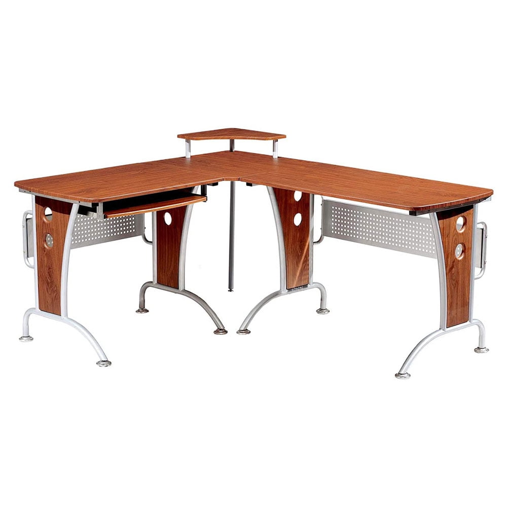Techni Mobili L Shaped Modern Office Desk and Computer Workstation