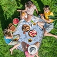 thumbnail image 4 of BKER Bohemian Portable Outdoor Thickened Picnic Blanket Foldable Portable Large Soft Rug For Park Camping Beach Home (Color 90 * 180cm), 4 of 7
