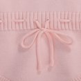 thumbnail image 3 of Newborn Infant Baby Girl Jumpsuit Solid Color Ruffle Sleeveless Knit Drawstring Romper Clothes Purple 12-18 Months, 3 of 7