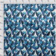 thumbnail image 4 of oneOone Polyester Spandex Medium Blue Fabric Floral Sewing Craft Projects Fabric Prints By Yard 56 Inch Wide, 4 of 5