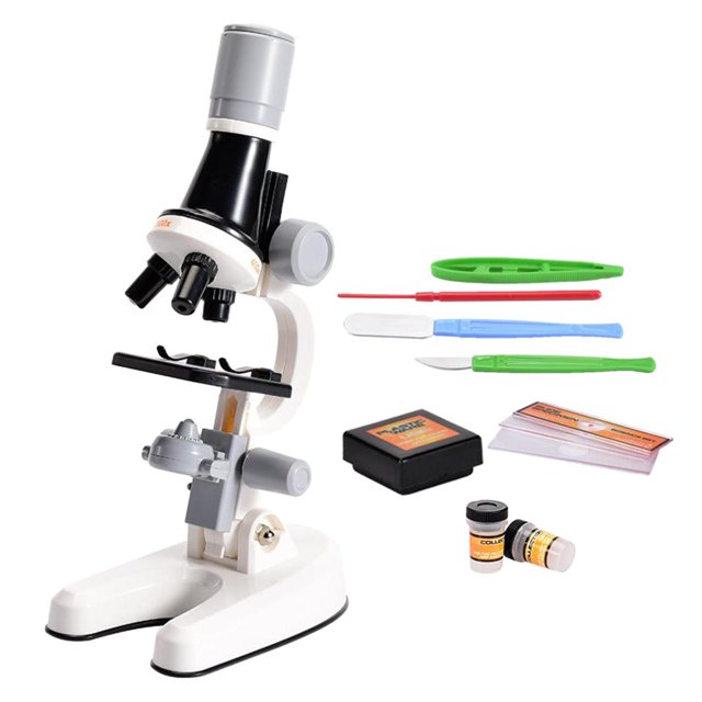 Tachiuwa Starter Educational Science Microscope Kit for Kids White