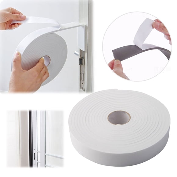 Weather Stripping Insulation Doors And Seal Strip Collision Avoidance Rubber Adhesive Weatherstrip (White)