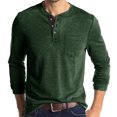 thumbnail image 4 of Yuyuzo Sweatshirts Hommes Quart Bouton Col Rond Pull Ample Décontracté Confortable Tops Simples, 4 of 4