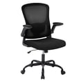 thumbnail image 1 of Ergonomic Mesh Office Chair – Adjustable Lumbar Support, Turn over-Up Arms, High Back Swivel Desk Chair, Comfortable Rolling Executive Task Chair for Home Office or Study – Black Frame Black Net, 1 of 8