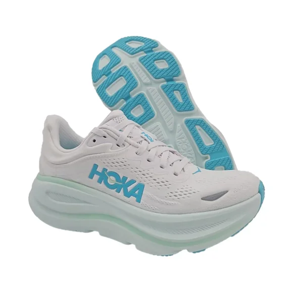 Hoka Bondi 9 Frost/Cielo Blue Chaussures de Course pour Femmes