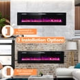 thumbnail image 4 of Costway 68" Ultra-Thin Electric Fireplace Recessed Wall Mounted W/Crystal Log Decoration, 4 of 10