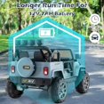 thumbnail image 3 of OLAKIDS 2 Seater Ride on Truck, 12V Battery Powered Electric Vehicle for Kids with Remote Control, Power Display, LED Lights, Story, Suspension System, MP3, Ride on Toy for 3+ Boys Girls, 3 of 9