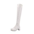 thumbnail image 2 of Foreign Trade Candy Color Patent Leather Ladies Back Zipper Thick Heel Round Toe Over-the-knee Boots, 2 of 5