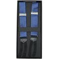 thumbnail image 1 of Dion Men's Carolina Blue / Navy Button-On Houndstooth Suspenders Suspender - One Size, 1 of 1