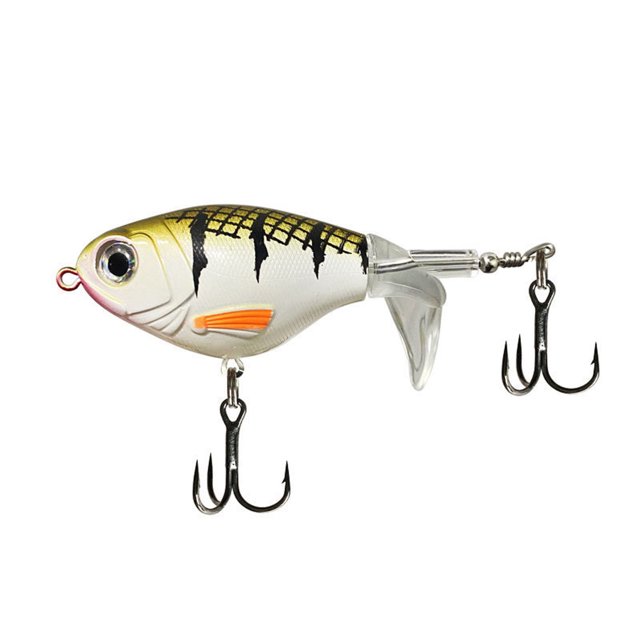 Realistic Fishing Lure with Propeller Tail, Spinnerbait for Lake and River