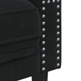 thumbnail image 5 of vidaXL Canapé Chesterfield avec Coussins 2 Places Velours Noir, 5 of 5