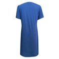 thumbnail image 5 of B91xZ Robes d'Été pour Femmes 2024 Manches Courtes Col Carré Dos Nu Aguichant Robe à Volants Taille Élastique Robe Trapèze Mini, Bleu TTTG, 5 of 5
