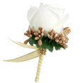 thumbnail image 4 of simhoa Badges de Mariage Badges d'Invité Invité, Blanc et Or, 4 of 8