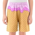 thumbnail image 1 of MIASHUI Garçons Filles Shorts à Imprimé Graphique Confortables d'Été Décontractés pour la Plage, Rose, 3-4 Ans, 1 of 4