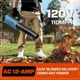 thumbnail image 4 of SENIX BLAE12-M 110 MPH at 700 CFM 12 Amp Corded Electric Handheld Leaf Blower, Variable Speed, Cruise Control, 4 of 10