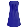 thumbnail image 3 of Innerwin Robe Mini Boutonnée Femme Robe d'Été Plage Ample Bohème Tibétain Bleu TG, 3 of 4