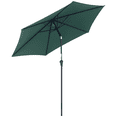 thumbnail image 1 of Outsunny Parasol de Terrasse Rond 8,5 Pi en Aluminium, Vert, 1 of 10