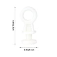 thumbnail image 4 of 50 Pcs Rouleaux de Tringle en Plastique Rail de Rideau Roues pour Fenêtre Porte Rideaux de Douche (Beige), 4 of 8