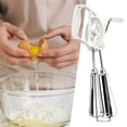 thumbnail image 4 of Egg Beater 10 "Stainless Steel Hand Mixer Fast Semi Automatic Egg Beater And Pasta Tool Household Beater Baking Tool White 2Pc,White Kitchen Egg Beater, 4 of 7