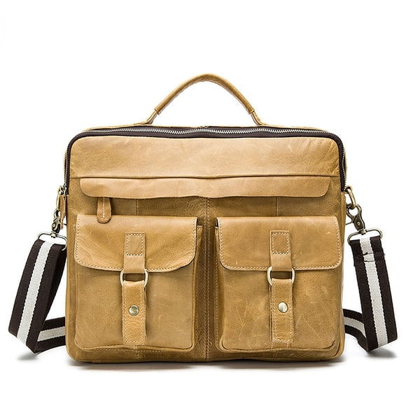 Men's Shoulder Bag Genuine Leather Men's Designer Bag Handbag for Men Briefcase Fit 14inch Laptop Messenger Bags Men's Business Bag