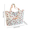 thumbnail image 3 of Corduroy Printed Storage Bag Large Capacity Shoulder Strawberry Canvas Bag, 3 of 6