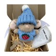 thumbnail image 2 of Fiudx Mini Cute Easter Gift Easter with Knitted Hat and Velvet Soft Pocket Emotional Support with Gift Box and Card, 2 of 3